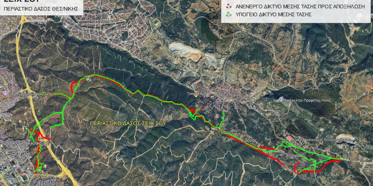 ΔΕΔΔΗΕ: Ολοκληρώθηκε η υπογειοποίηση γραμμών στο δάσος Σέιχ Σου - Έργο άνω των 8 εκατ. ευρώ