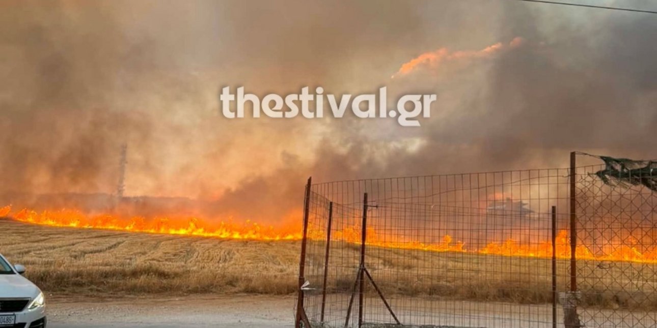 Φωτιά στο Ωραιόκαστρο Θεσσαλονίκης