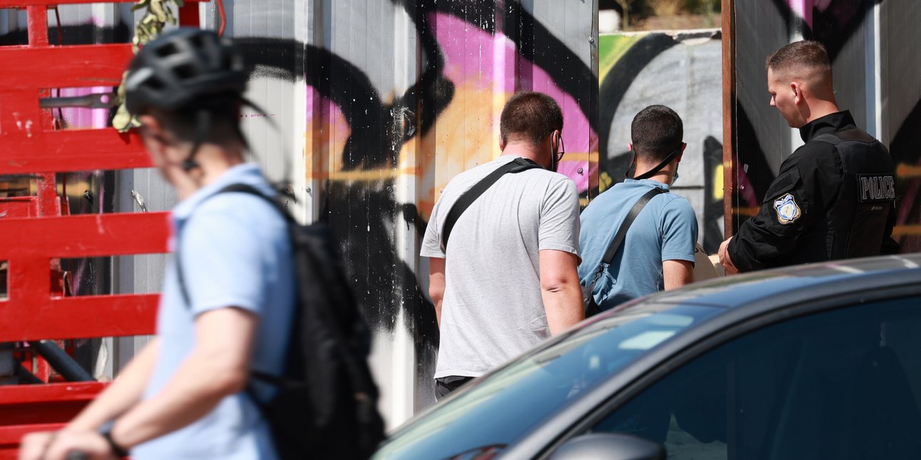 Το σημείο στην Κυψέλη όπου βρέθηκε η βαλίτσα με το ανθρώπινο μέλος