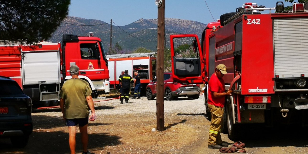 Φωτιά κοντά στο καταφύγιο της Πρώτης Σερρών