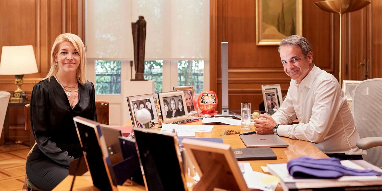 Συνάντηση του Κυριάκου Μητσοτάκη με την Αφροδίτη Νέστορα στο Μαξίμου -«Επιτακτική ανάγκη να ξεριζωθεί η τρομοκρατία»