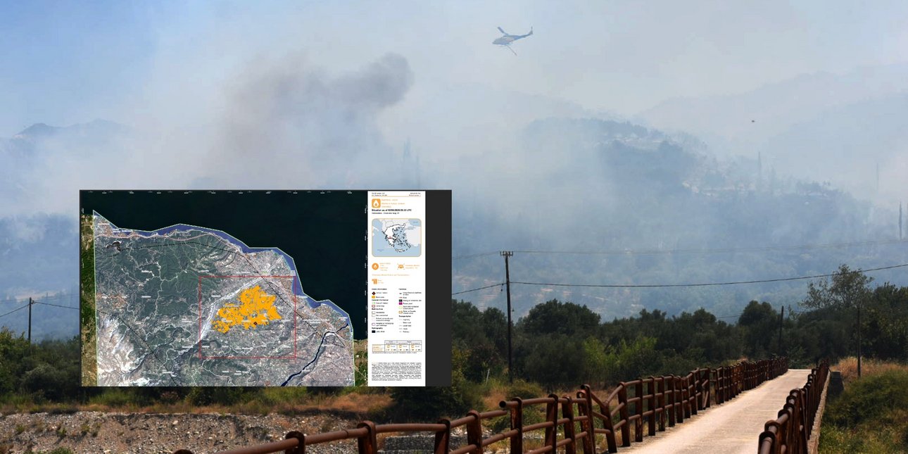 Copernicus: Περισσότερα από 7.000 στρέμματα έκαψε η φωτιά στην Αιγιάλεια
