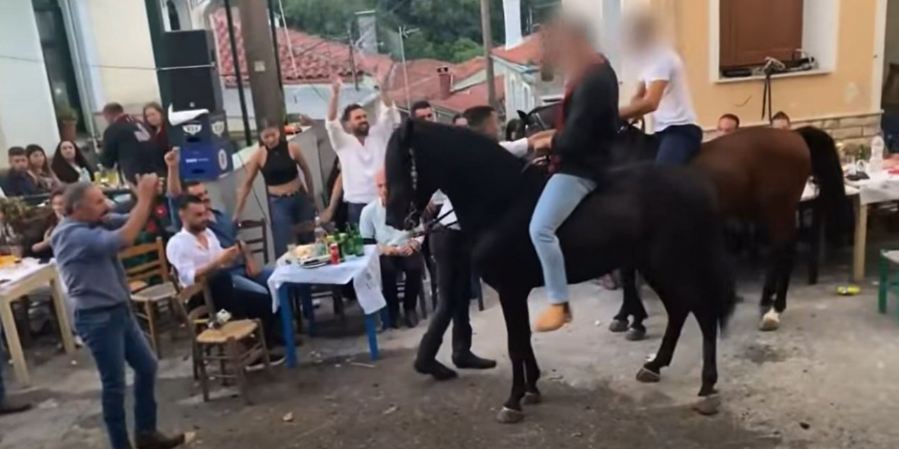 Αμφιλεγόμενο δρώμενο με άλογα σε πανηγύρι στη Λέσβο
