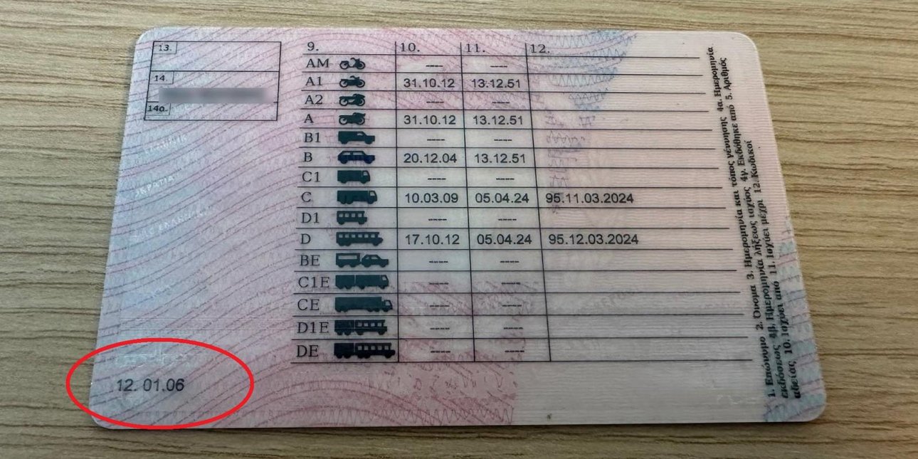 Αυτά είναι τα «μυστικά» που κρύβει το δίπλωμα οδήγησης -Τι σημαίνουν οι αριθμοί στο πίσω μέρος