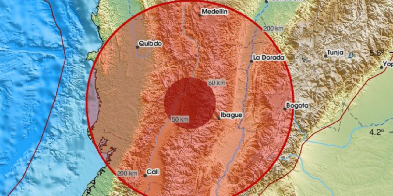 Σεισμός 7,4 ρίχτερ στην Κολομβία