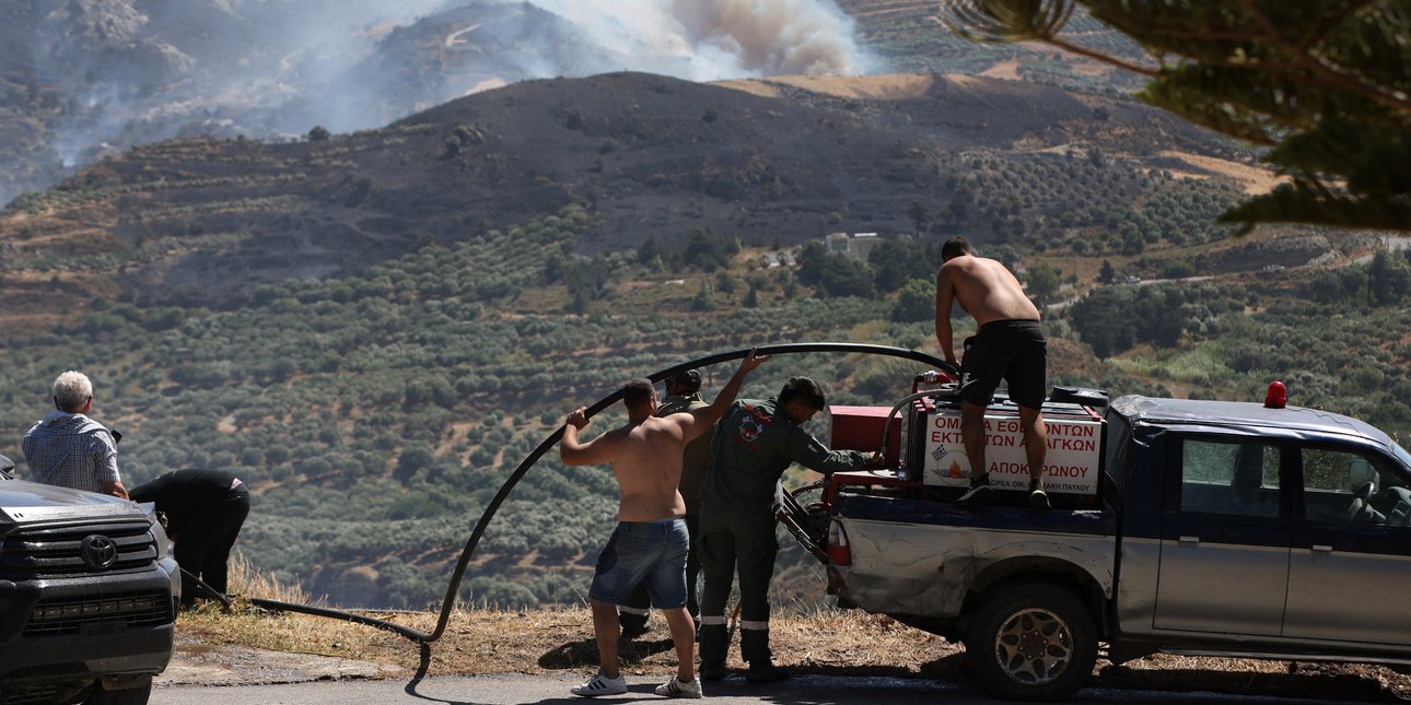 Καλύτερη η εικόνα στο Ρέθυμνο, δεν επιχειρούν εναέρια λόγω των ανέμων