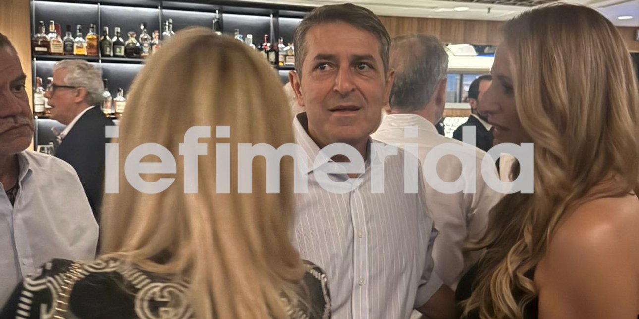 Η πρώτη παρουσία Μυλωνάκη σε πολιτική εκδήλωση μετά τη μεγάλη περιπέτεια με την υγεία του, στη συνάντηση Μητσοτάκη με δημοσιογράφους [εικόνες]