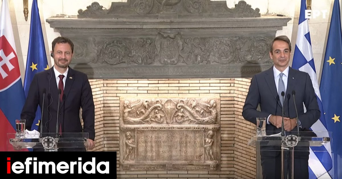 Ο σκύλος στο Μαξίμου διέκοψε τις δηλώσεις με τον Σλοβάκο πρωθυπουργό -Μητσοτάκης: «Είναι λίγο φασαριόζος, συνήθως είναι ευγενής» [βίντεο] | ΠΟΛΙΤΙΚΗ
