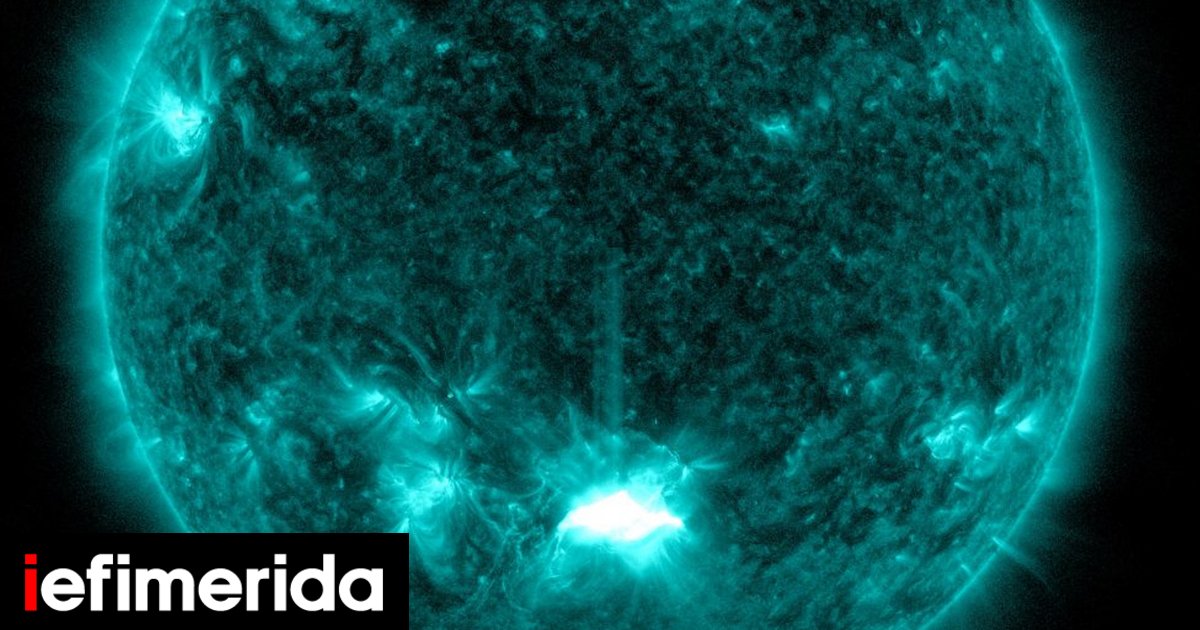 NASA: Ο Ήλιος εκτόξευσε μια ισχυρή ηλιακή έκλαμψη που θα φθάσει ίσως και σήμερα στη Γη -Τι θα συμβεί [εικόνα] | ΚΟΣΜΟΣ