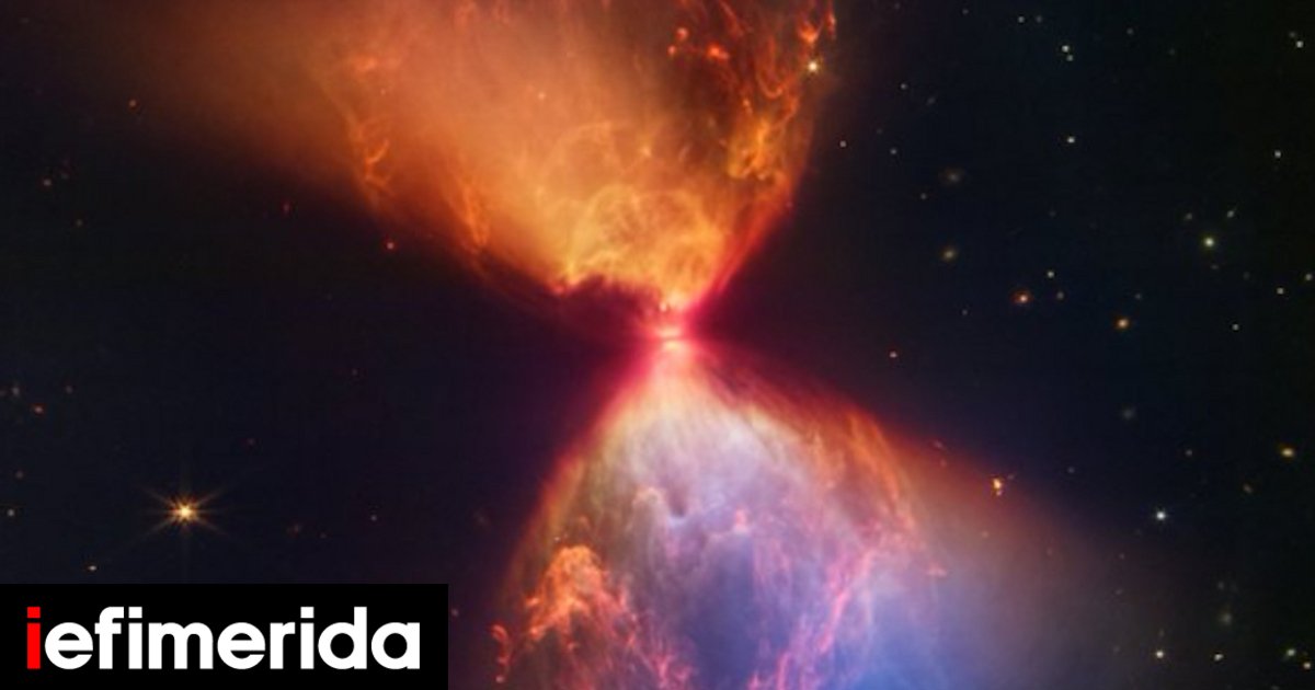 Τηλεσκόπιο James Webb: Απαθανάτισε νέφος σε σχήμα κλεψύδρας κατά τον σχηματισμό ενός νέου άστρου [εικόνα]