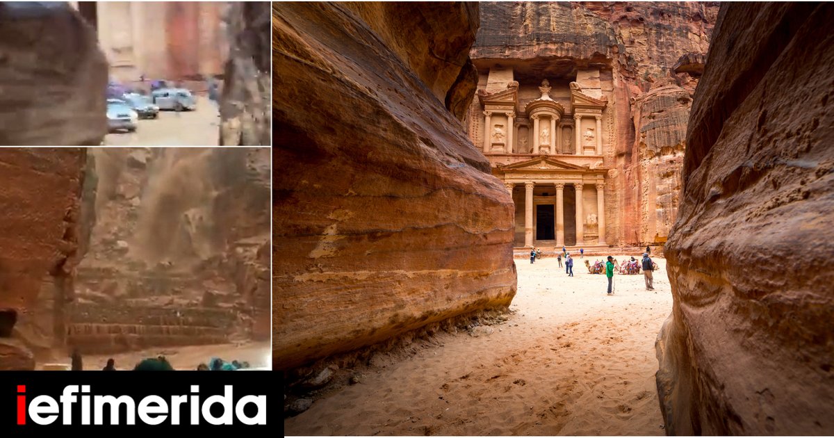 The ancient city of Petra in Jordan flooded – incredible photos