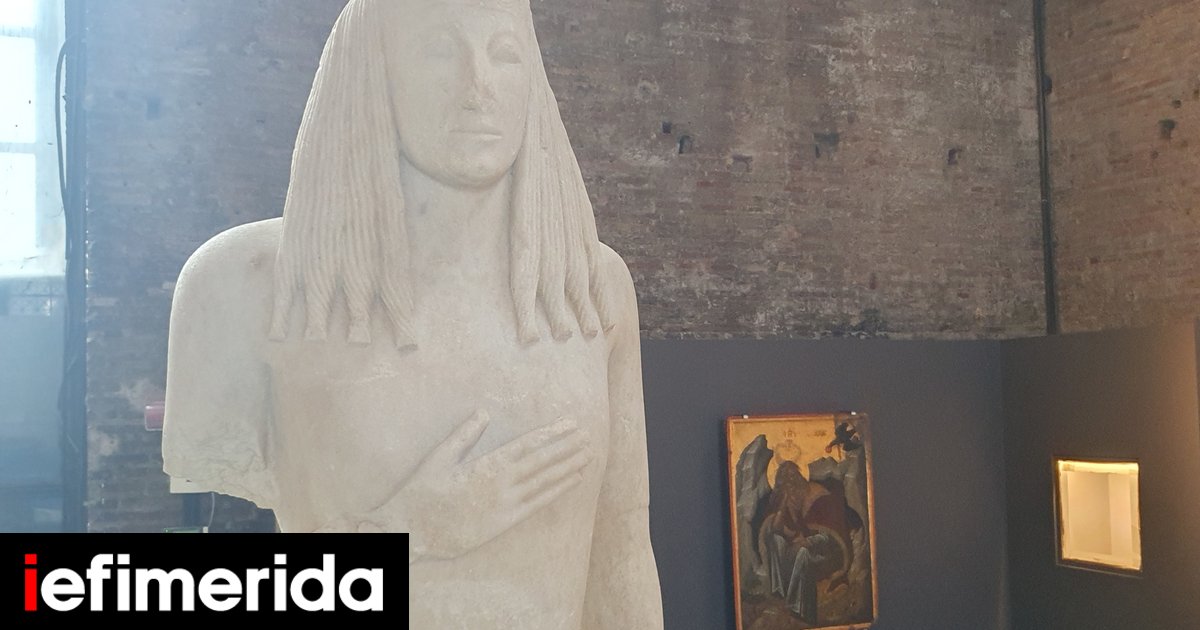 ‘Figlia di Thera’: una statua in marmo alta 2,48 m e altri capolavori greci in mostra a Roma