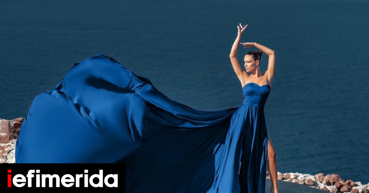 How much does a photo session with a “flying” dress cost in Santorini – the new trend