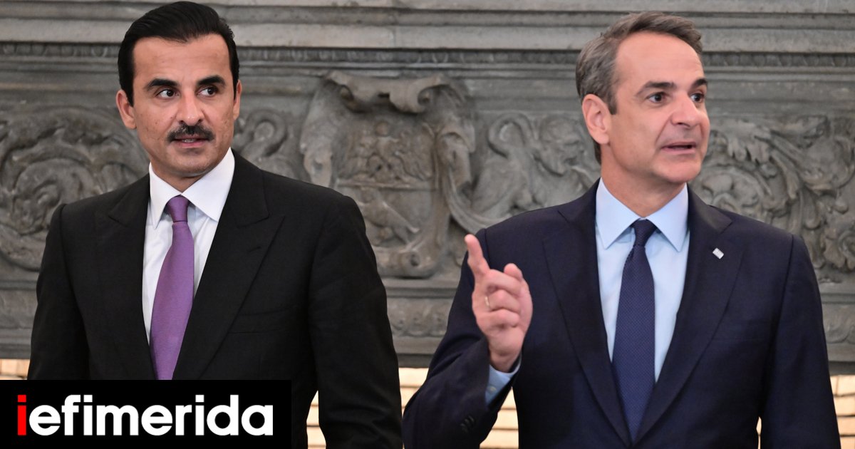 PM Mitsotakis speaks on the phone with Emir of Qatar Al Thani