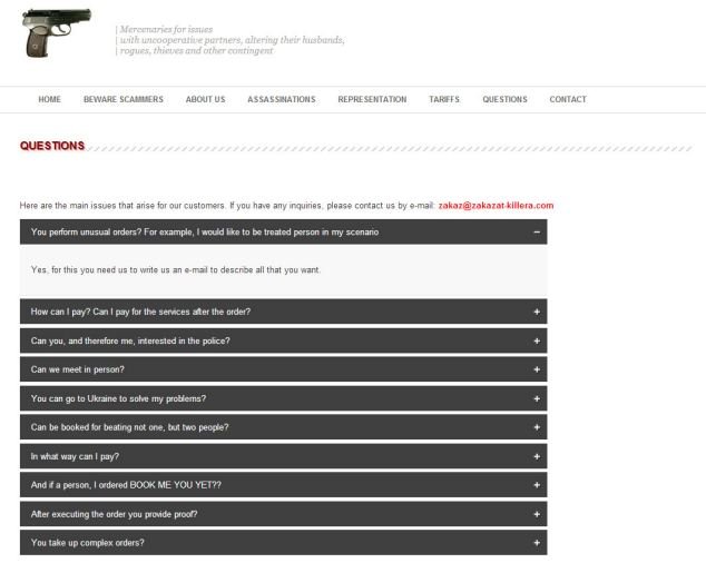 Οι πληρωμένοι δολοφόνοι της Ρωσίας απέκτησαν σάιτ -Αυτός είναι ο τιμοκατάλογος των... υπηρεσιών τους [εικόνες] | iefimerida.gr 2