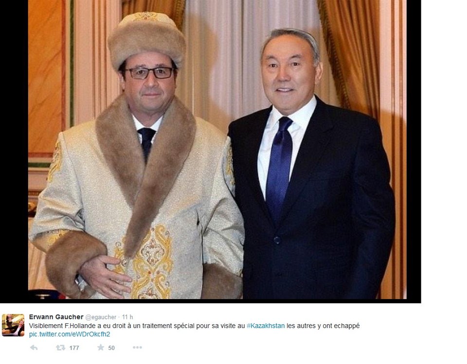 Γελάει η Γαλλία με την εμφάνιση του Ολάντ στο Καζακστάν [εικόνες] | iefimerida.gr 0