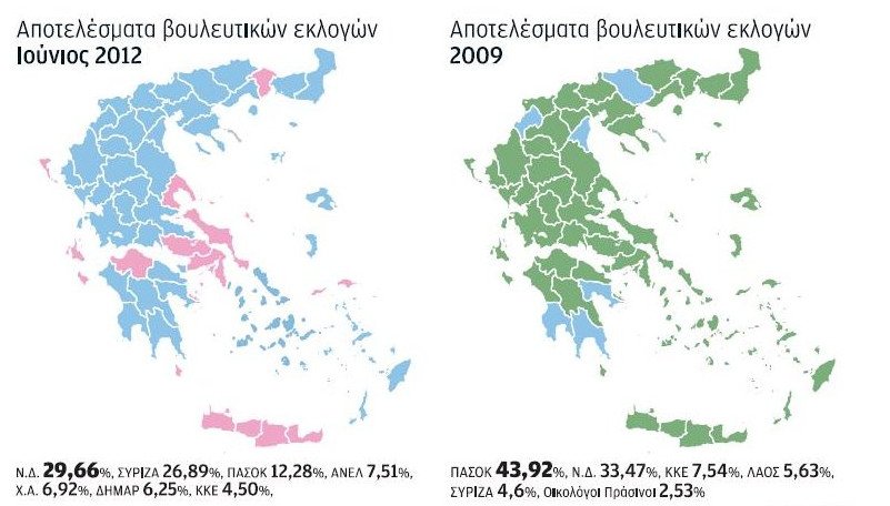  Το πράσινο έγινε γαλάζιο και κατέληξε ροζ -Πώς άλλαξε χρώμα ο εκλογικός χάρτης της Ελλάδας σε έξι χρόνια [εικόνες] | iefimerida.gr 0