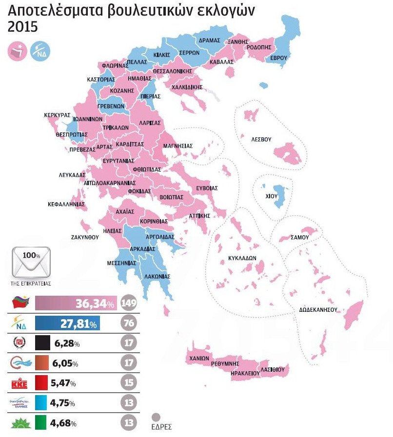  Το πράσινο έγινε γαλάζιο και κατέληξε ροζ -Πώς άλλαξε χρώμα ο εκλογικός χάρτης της Ελλάδας σε έξι χρόνια [εικόνες] | iefimerida.gr 1