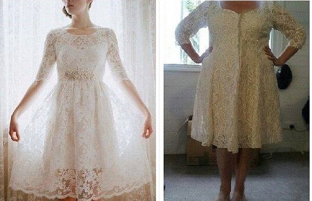 Πράσινο αντί για λευκό, νάιλον αντί για δαντέλα: Νυφικά που αγοράστηκαν μέσω ίντερνετ και ήταν για τα καρναβάλια [εικόνες & βίντεο] | iefimerida.gr 15