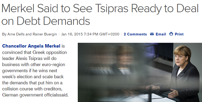 Το Bloomberg αποκαλύπτει τι λέει η Μέρκελ για τον Τσίπρα: «Θα γίνει πιο ρεαλιστής αν αναλάβει τη εξουσία» [εικόνα] | iefimerida.gr 0