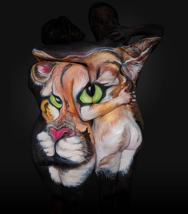 Οταν ο άνθρωπος μεταμορφώνεται σε ζώο: Εκπληκτική ζωγραφική πάνω στον πιο φυσικό καμβά [εικόνες] | iefimerida.gr 5