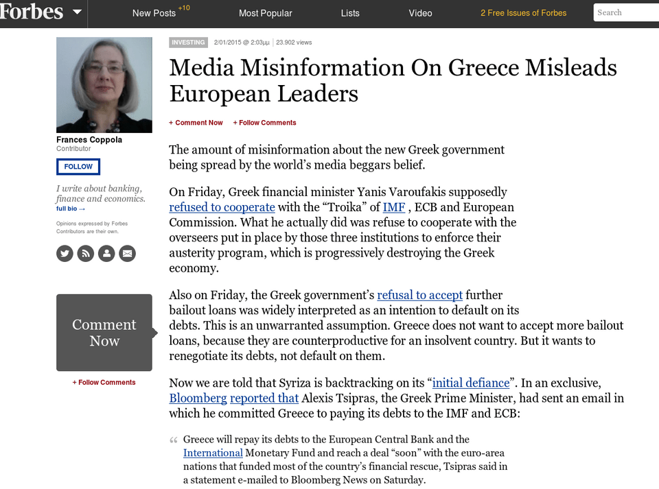Αμερικανικά ΜΜΕ υπέρ Τσίπρα: Ηρθε η ώρα το Βερολίνο να ακούσει το μήνυμα της Ελλάδας | iefimerida.gr 0