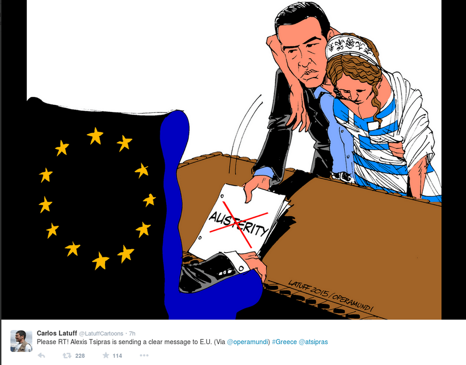 Το συγκλονιστικό σκίτσο για τη διαπραγμάτευση Τσίπρα που έγινε viral [εικόνα] | iefimerida.gr 1