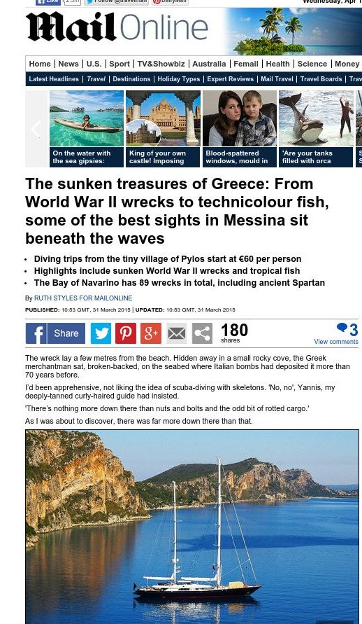 Η Daily Mail αποθεώνει τους «βυθισμένους θησαυρούς» της Ελλάδας: Οδοιπορικό στον βυθό του Ναβαρίνου [εικόνες] | iefimerida.gr 4