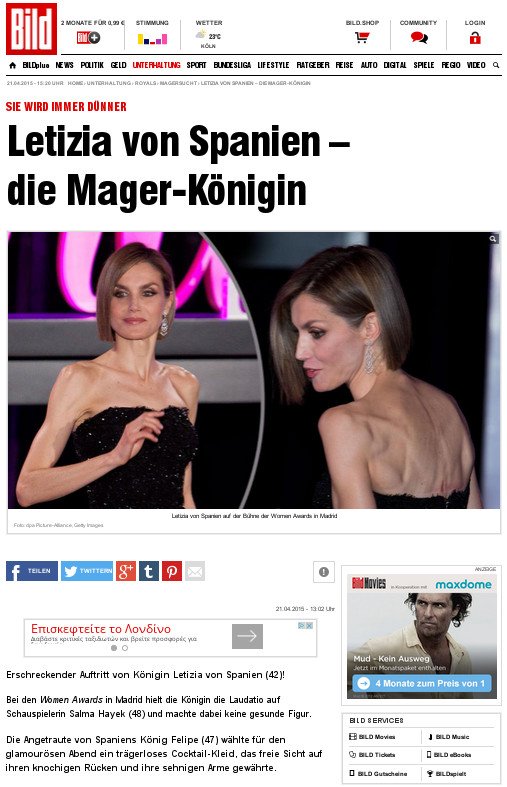 Bild: «Η κοκαλιάρα Λετίθια της Ισπανίας» -Τρελές φήμες για τη βασίλισσα [εικόνες] | iefimerida.gr 7