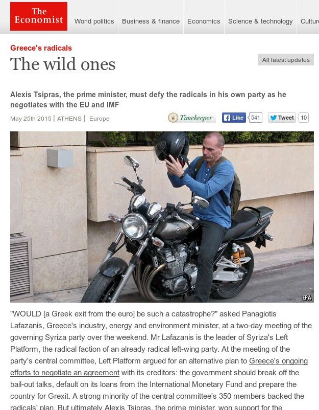 Economist: Οι άγριοι του ΣΥΡΙΖΑ που δεν φοβούνται την έξοδο από το ευρώ | iefimerida.gr 0