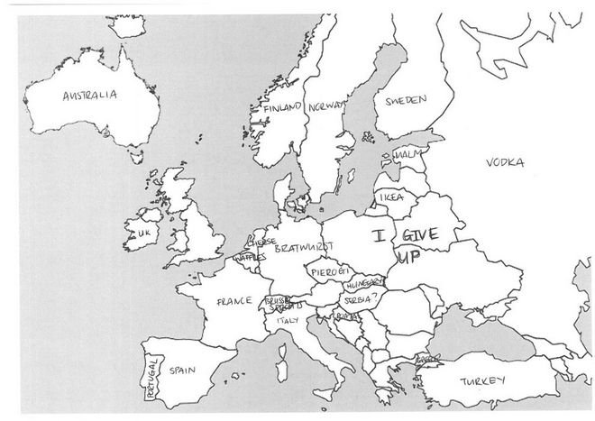 Ζήτησαν από τους Αυστραλούς να φτιάξουν τον χάρτη της Ευρώπης: Η Τουρκία έγινε Ελλάδα και η Ρωσία... βότκα [εικόνες] | iefimerida.gr 4