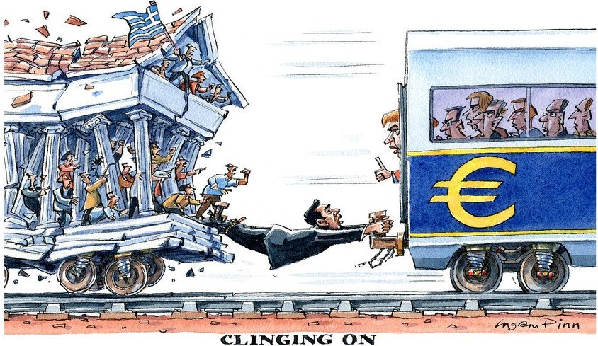 Το σκίτσο των FT για την Ελλάδα: Το τρένο του ευρώ φεύγει, ο Τσίπρας προσπαθεί να το κρατήσει [εικόνα] | iefimerida.gr 0