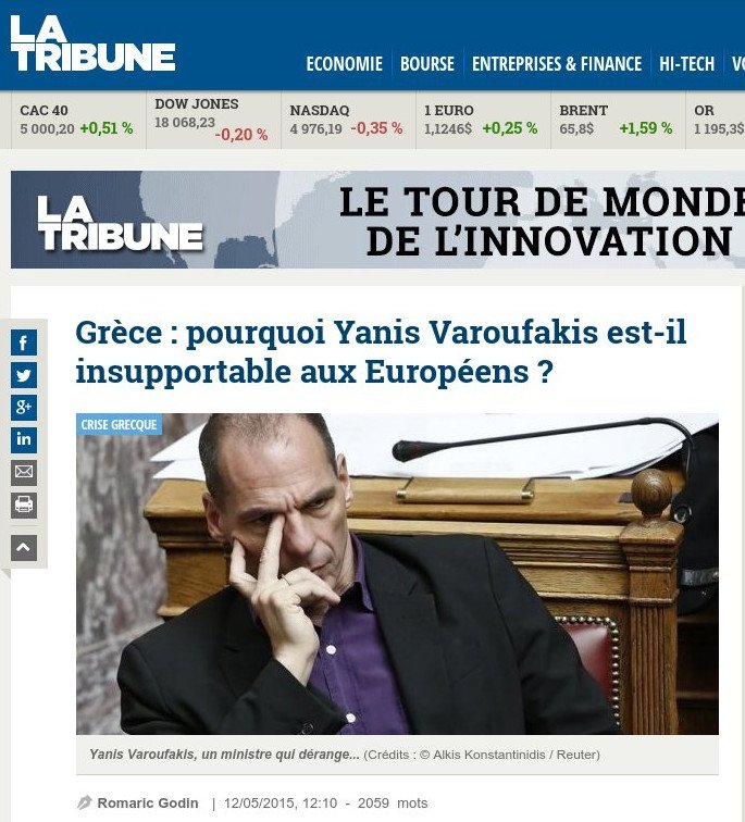 La Tribune: Γιατί ο Βαρουφάκης είναι ανυπόφορος στους Ευρωπαίους | iefimerida.gr 0