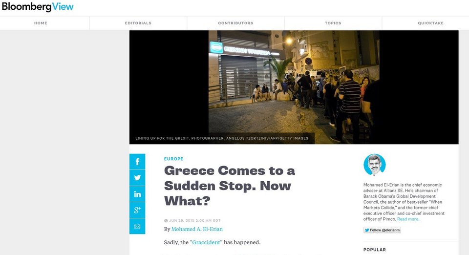 Ελ Εριάν: Δυστυχώς το «Graccident» συνέβη -Οι Ελληνες θα φτωχύνουν κι άλλο | iefimerida.gr 0