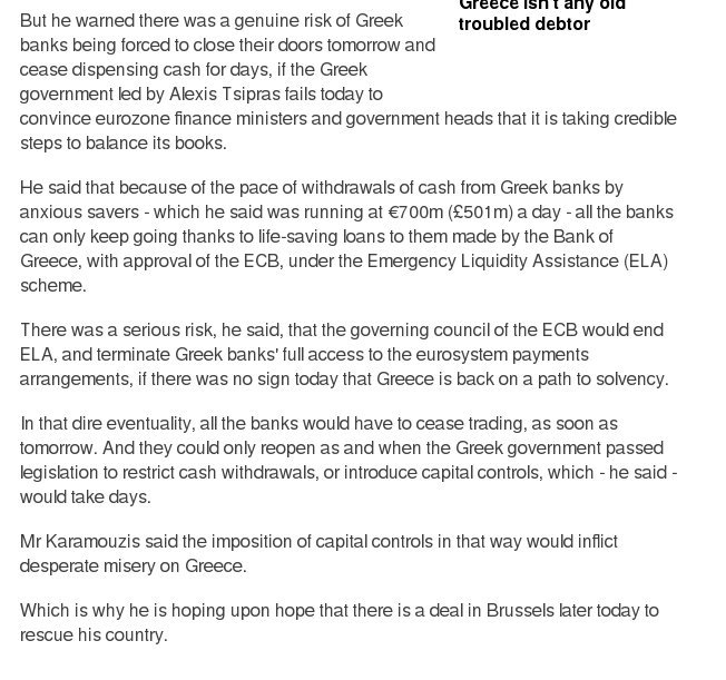 «Βόμβα» του προέδρου της Eurobank: Η μη συμφωνία θα ήταν ένα καταστροφικό γεγονός | iefimerida.gr 1