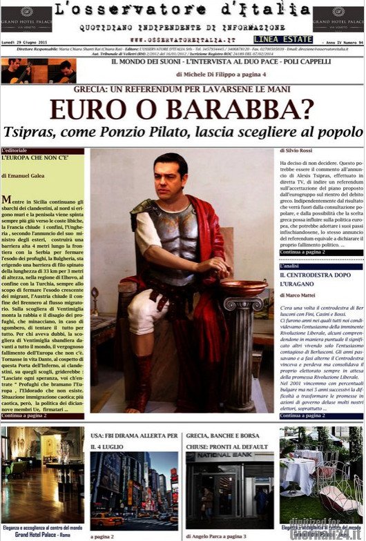 Ο Τσίπρας Πόντιος Πιλάτος: Με το δημοψήφισμα νίπτει τας χείρας του [εικόνες] | iefimerida.gr 1