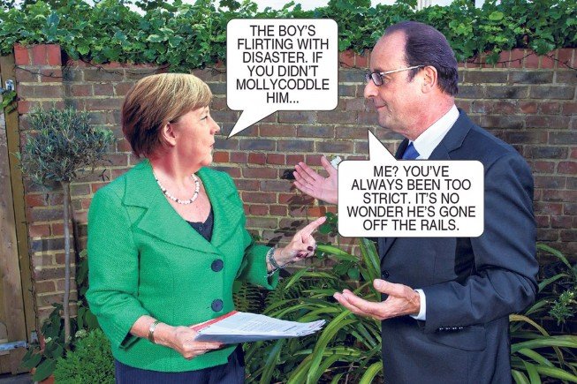 Η Sun τρολάρει τη σχέση Μέρκελ-Ολάντ-Τσίπρα: Οι γονείς τσακώνονται με τον ατίθασο γιο τους [εικόνες] | iefimerida.gr 2