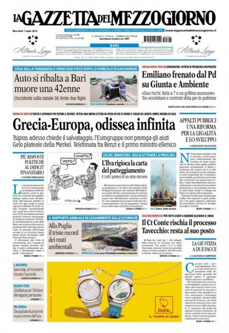 Τα πρωτοσέλιδα των ιταλικών εφημερίδων: Το ελληνικό κλάμα [εικόνες] | iefimerida.gr 13