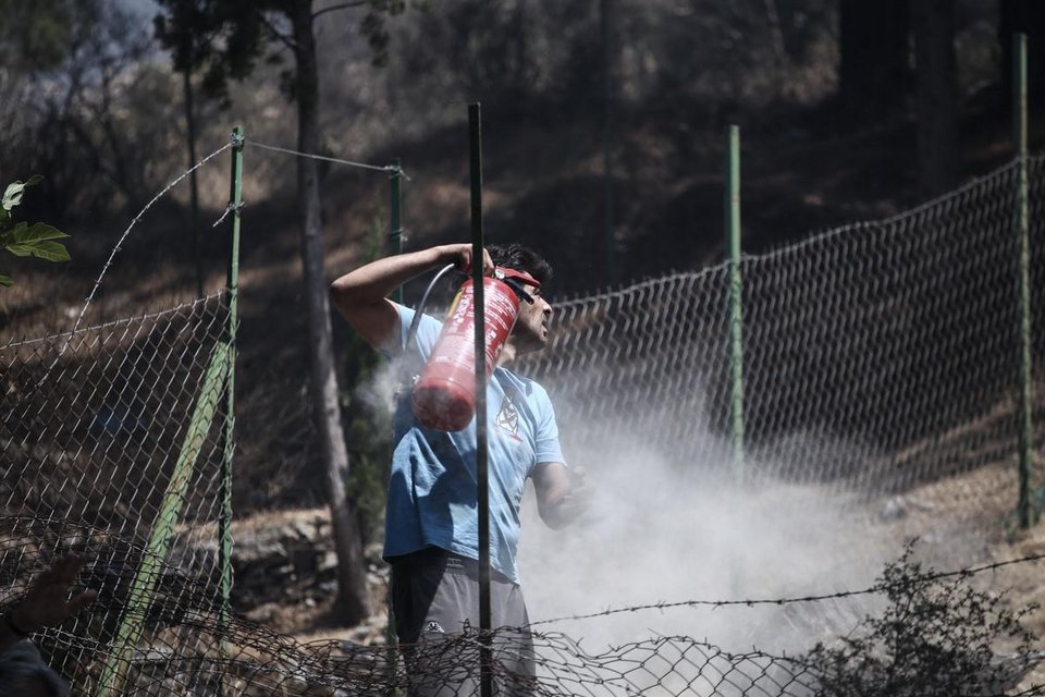 Τα πρόσωπα της αγωνίας: Πυροσβέστες και κάτοικοι με λάστιχα τρέχουν να σώσουν σπίτια, εκκλησίες, δάσος [εικόνες] | iefimerida.gr 13