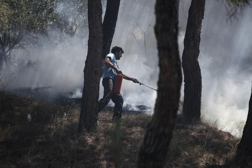 Τα πρόσωπα της αγωνίας: Πυροσβέστες και κάτοικοι με λάστιχα τρέχουν να σώσουν σπίτια, εκκλησίες, δάσος [εικόνες] | iefimerida.gr 3