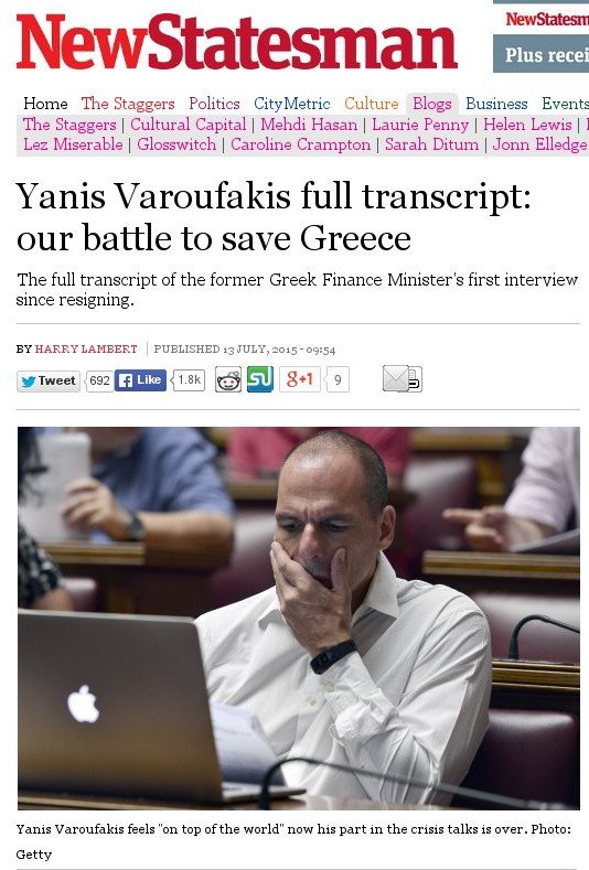 Βαρουφάκης: Πρότεινα Grexit και παράλληλο νόμισμα στην κυβέρνηση, αλλά το απέρριψε | iefimerida.gr 0