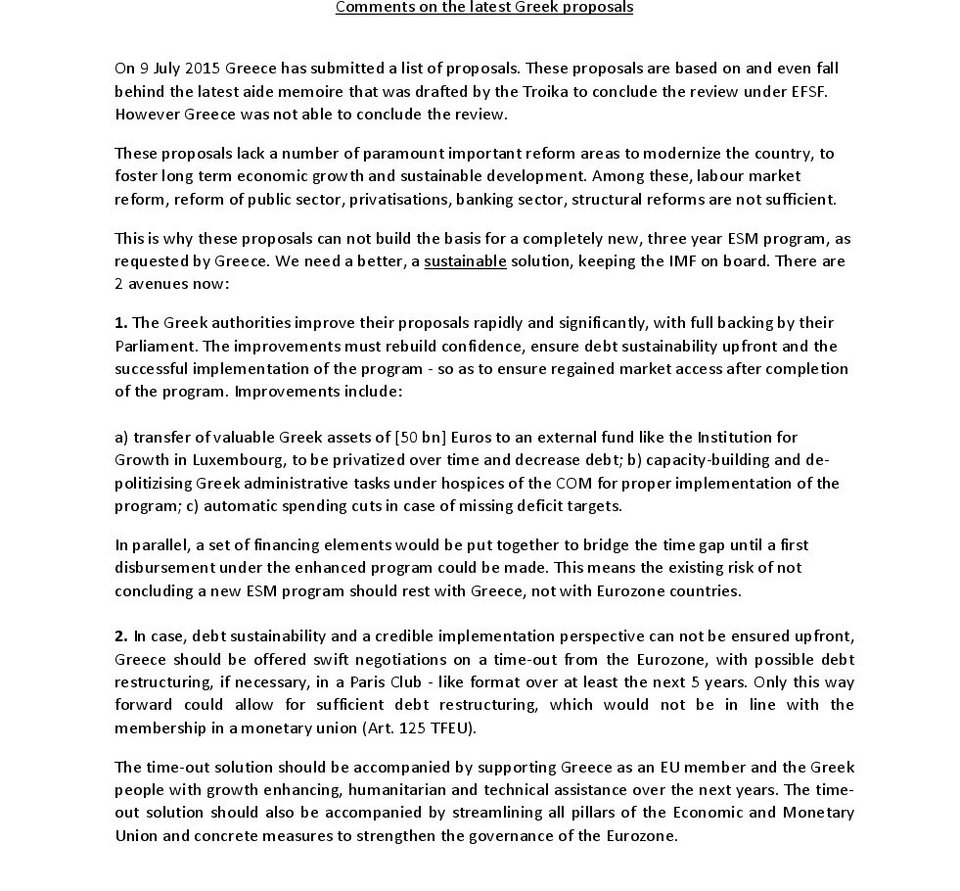 H πρόταση Σόιμπλε για πενταετές Grexit  [εικόνα] | iefimerida.gr 0