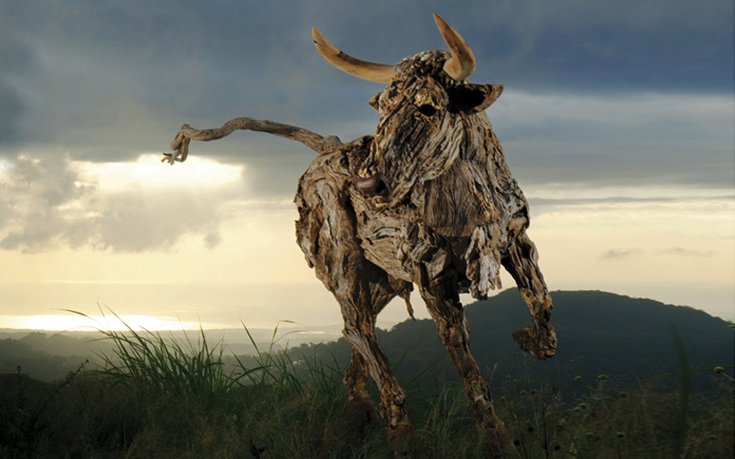 Τρομακτικοί δράκοι και άγρια άλογα – Καλλιτέχνης φτιάχνει γλυπτά από ξύλα που βρίσκει στις ακτές [εικόνες]  | iefimerida.gr 6