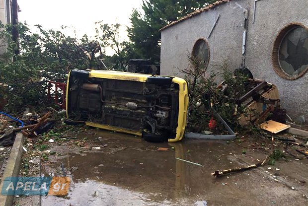 Ανεμοστρόβιλος σάρωσε Λακωνία και Μεσσηνία: Ντελαπάρισε αυτοκίνητα, γύρισε τούμπα ακόμη και νταλίκα [εικόνες & βίντεο] | iefimerida.gr 4