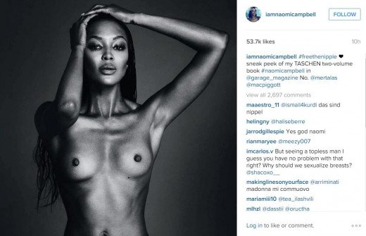 H Ναόμι Κάμπελ προκαλεί το instagram, γυμνόστηθη [εικόνες] | iefimerida.gr 0