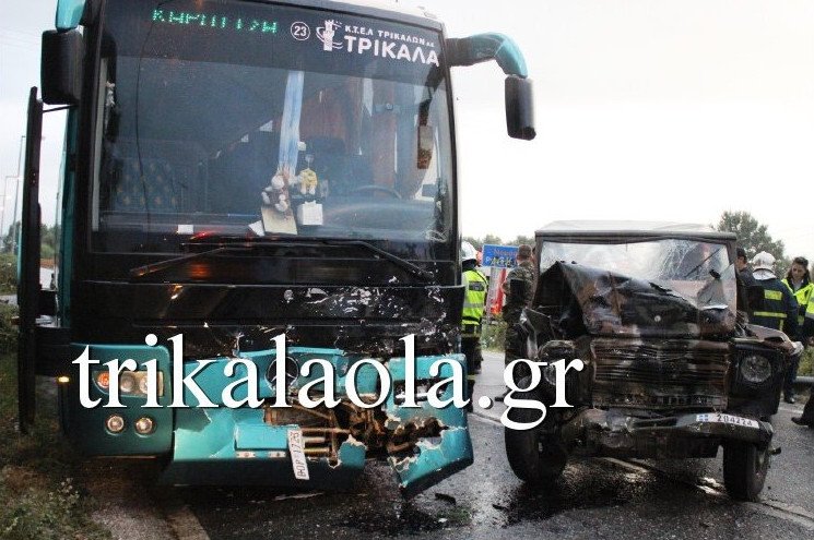 Τρίκαλα: Σύγκρουση λεωφορείου ΚΤΕΛ με στρατιωτικό τζιπ -7 τραυματίες [εικόνες & βίντεο] | iefimerida.gr 5