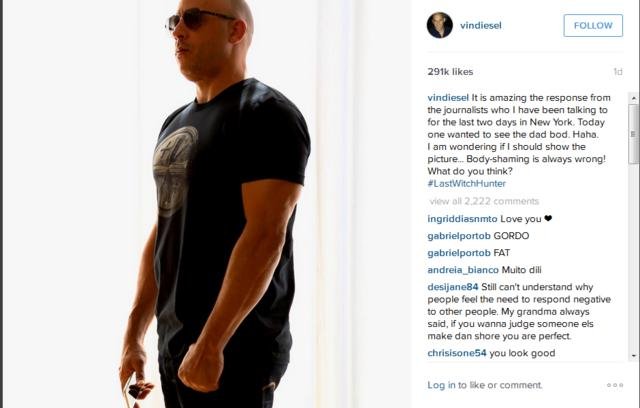 Ο Βιν Ντίζελ απαντά στα σχόλια για την μπυροκοιλιά και ανεβάζει την μπλούζα του [εικόνες] | iefimerida.gr 2