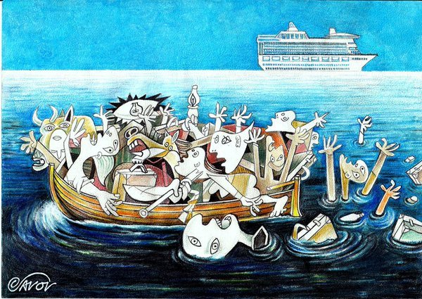 Η Γκουέρνικα των προσφύγων στη Μεσόγειο- Ενα σκίτσο χίλιες λέξεις [εικόνα] | iefimerida.gr 0