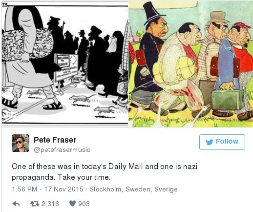 Σάλος με σκίτσο της Daily Mail -Παρουσιάζει τους πρόσφυγες ως ποντίκια [εικόνα] | iefimerida.gr 1