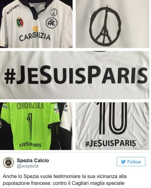 Οι ιταλικές ομάδες έστειλαν μήνυμα συμπαράστασης στη Γαλλία [εικόνες] | iefimerida.gr 0